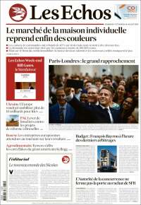 Portada de Les Echos (Francia)