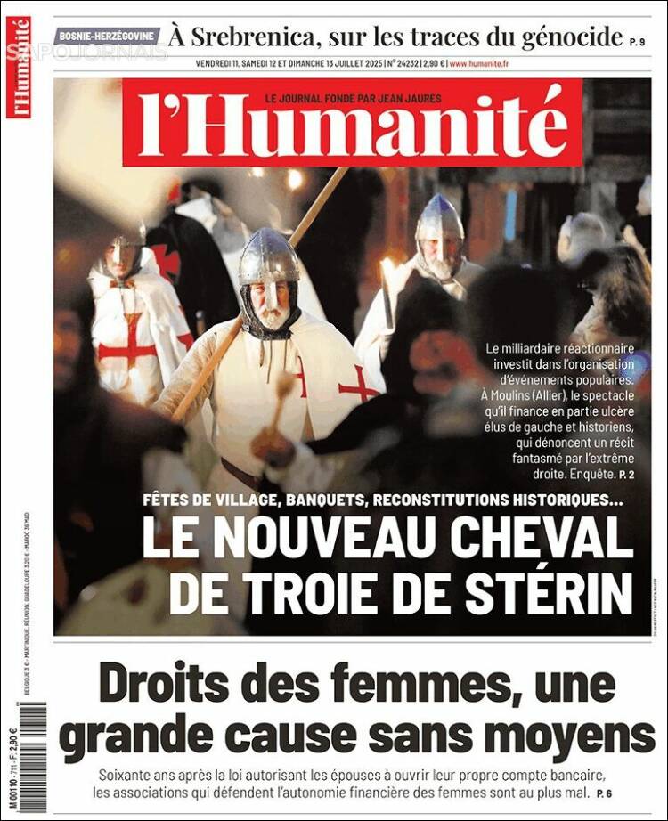 Portada de l'Humanite (France)