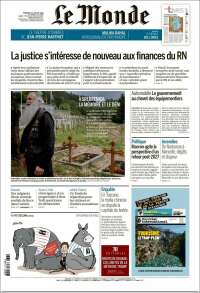 Portada de Le Monde (France)