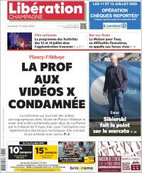 Portada de Libération Champagne (Francia)