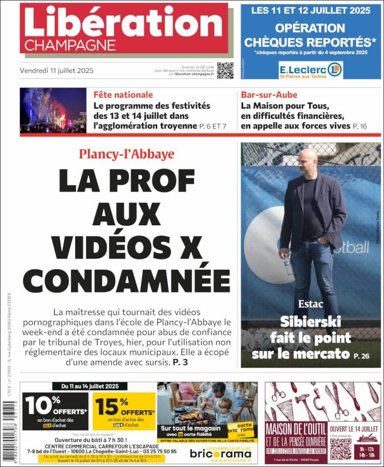 Portada de Libération Champagne (France)