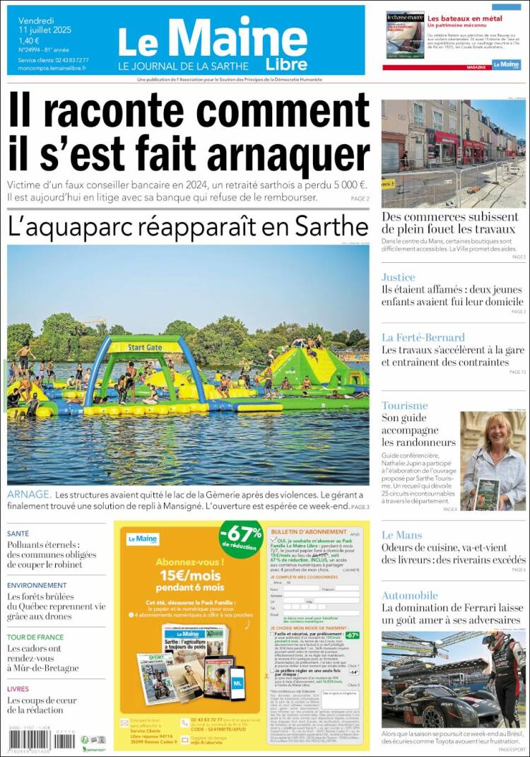 Portada de Le Maine Libre (France)