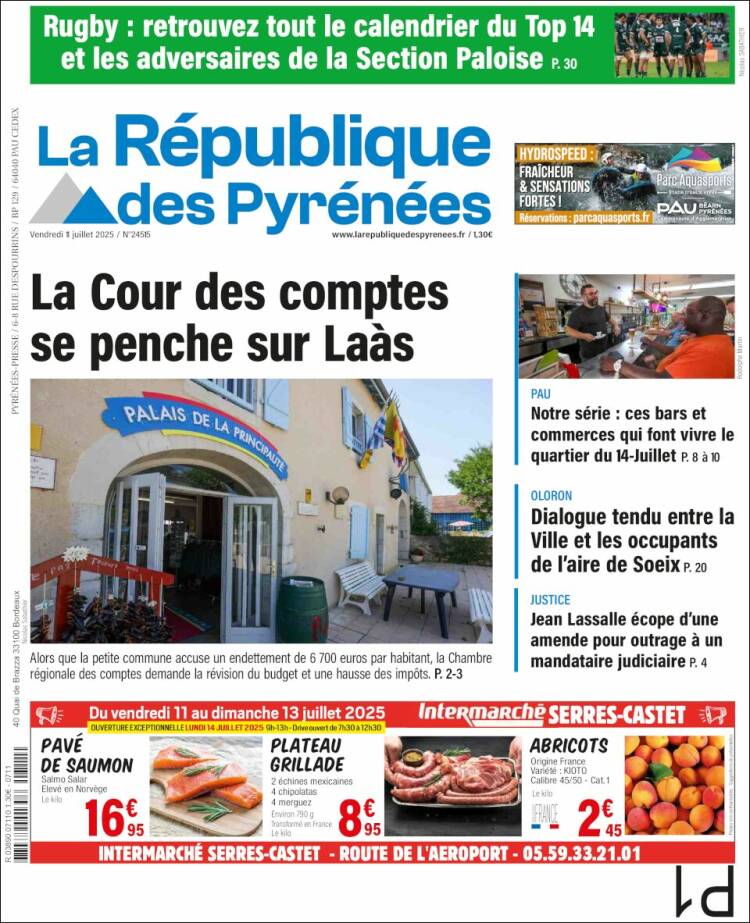 Portada de La République des Pyrénées (France)