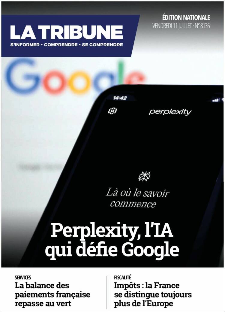 Portada de La Tribune (Francia)