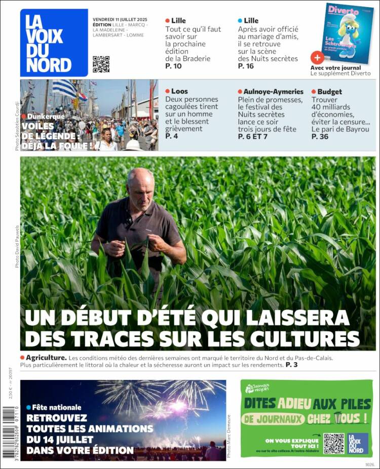 Portada de La Voix du Nord (France)