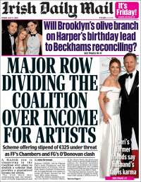 Portada de Irish Daily Mail (Ireland)
