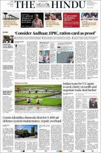 Portada de The Hindu (India)