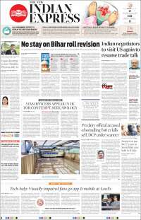 Portada de New Indian Express (India)