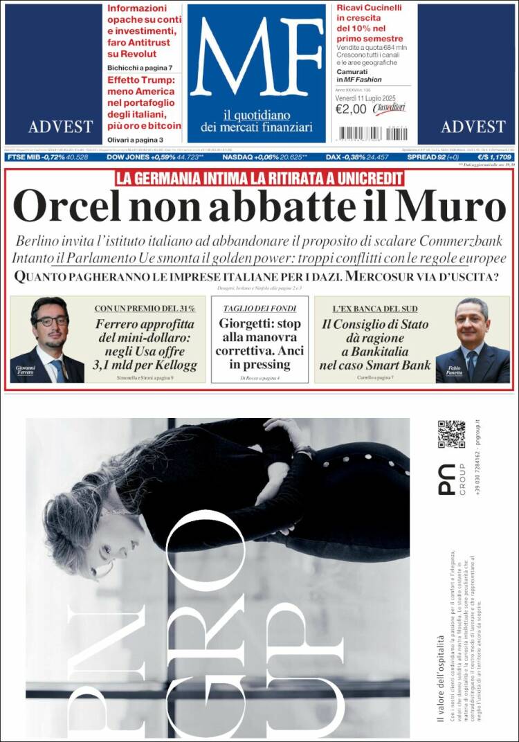 Portada de Milano Finanza (Italy)