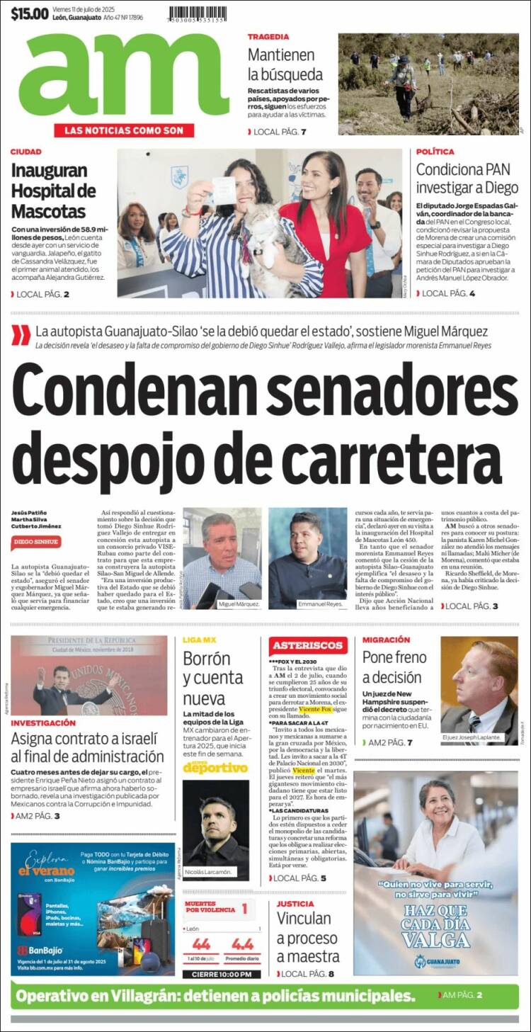 Portada de Al Día A.M. (México)