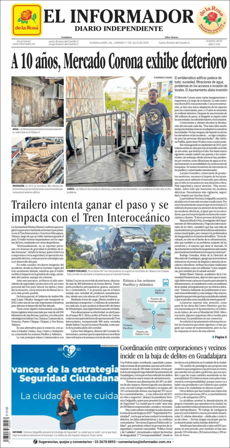 Portada de El Informador (México)
