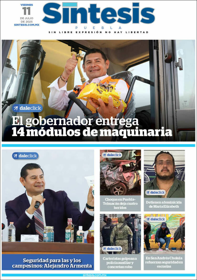 Portada de Síntesis - Puebla (México)