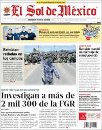 Portada de El Sol de México (México)
