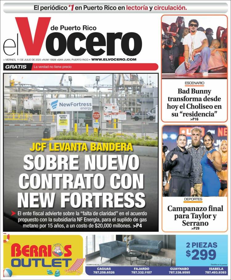 Portada de Vocero (Puerto Rico)