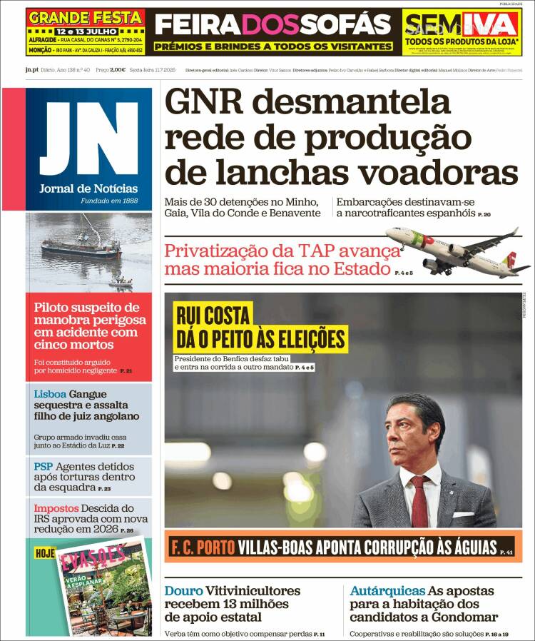 Portada de Jornal de Notícias (Portugal)