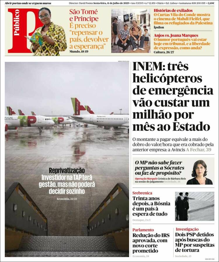 Portada de Público (Portugal)