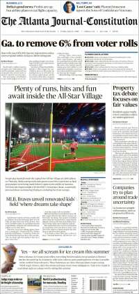Portada de The Atlanta Journal-Constitution (USA)