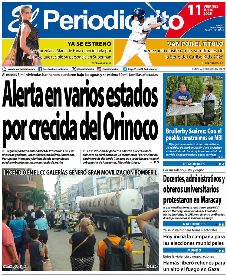 Portada de Periodiquito de Aragua (Venezuela)