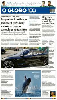Portada de O Globo (Brésil)