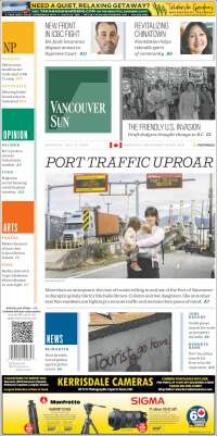 Portada de The Vancouver Sun (Canada)