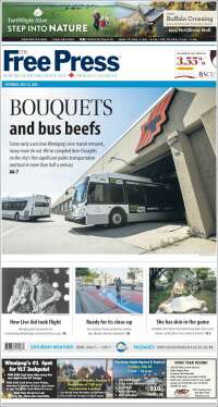 Portada de Winnipeg Free Press (Canada)