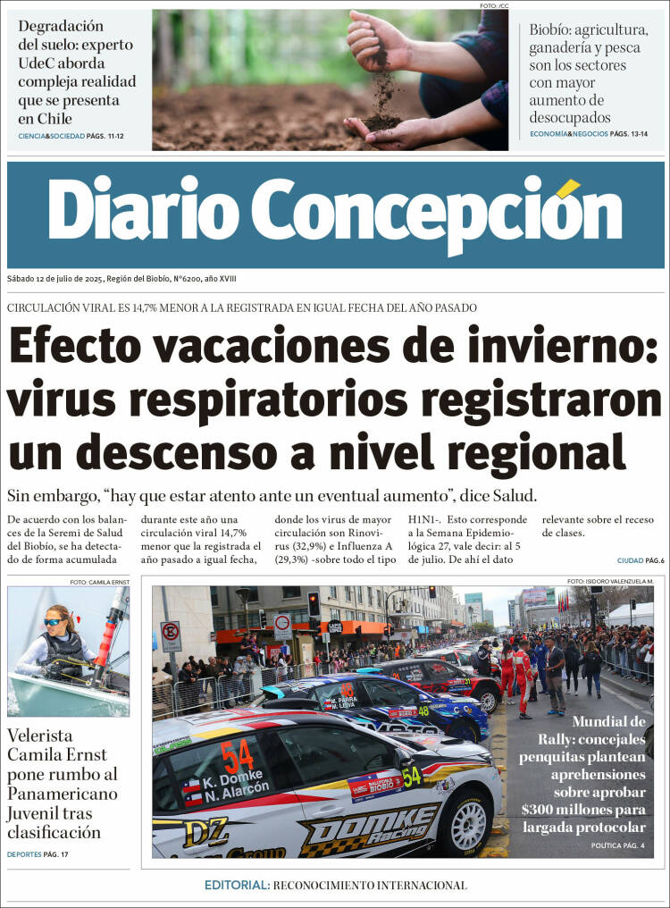 Portada de Diario de Concepción (Chile)