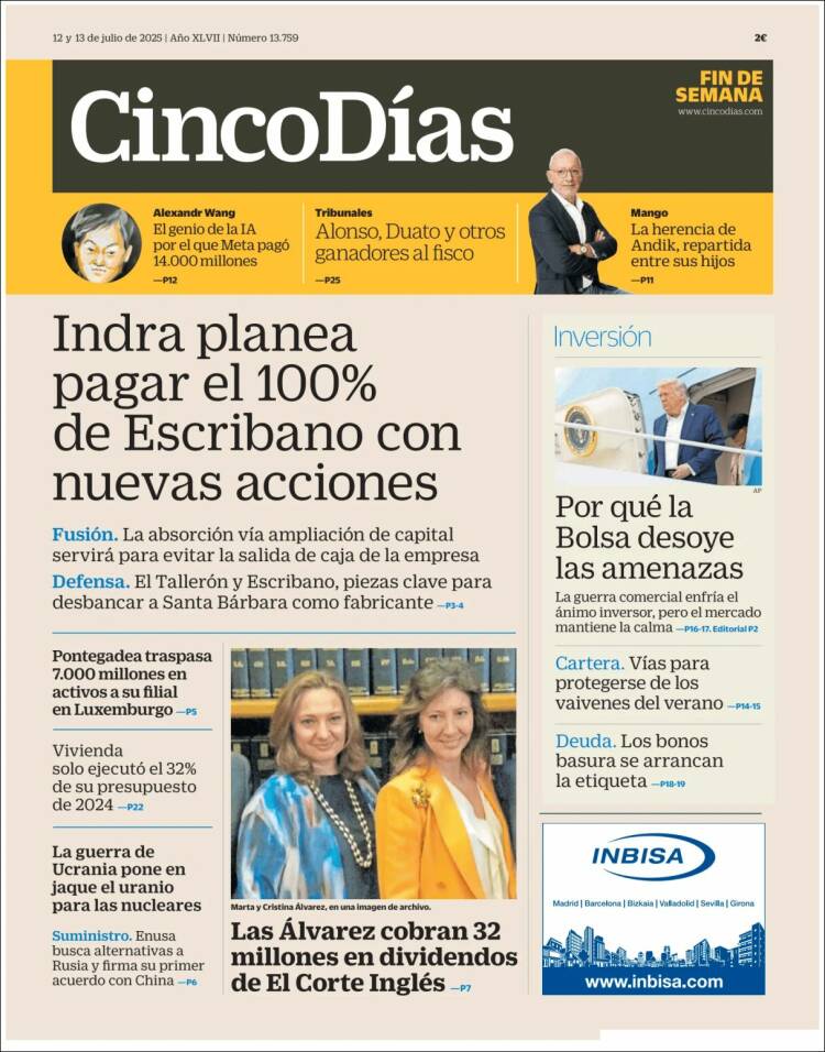 Portada de Cinco Días (Espa&ntilde;a)