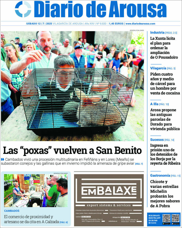 Portada de Diario de Arousa (España)