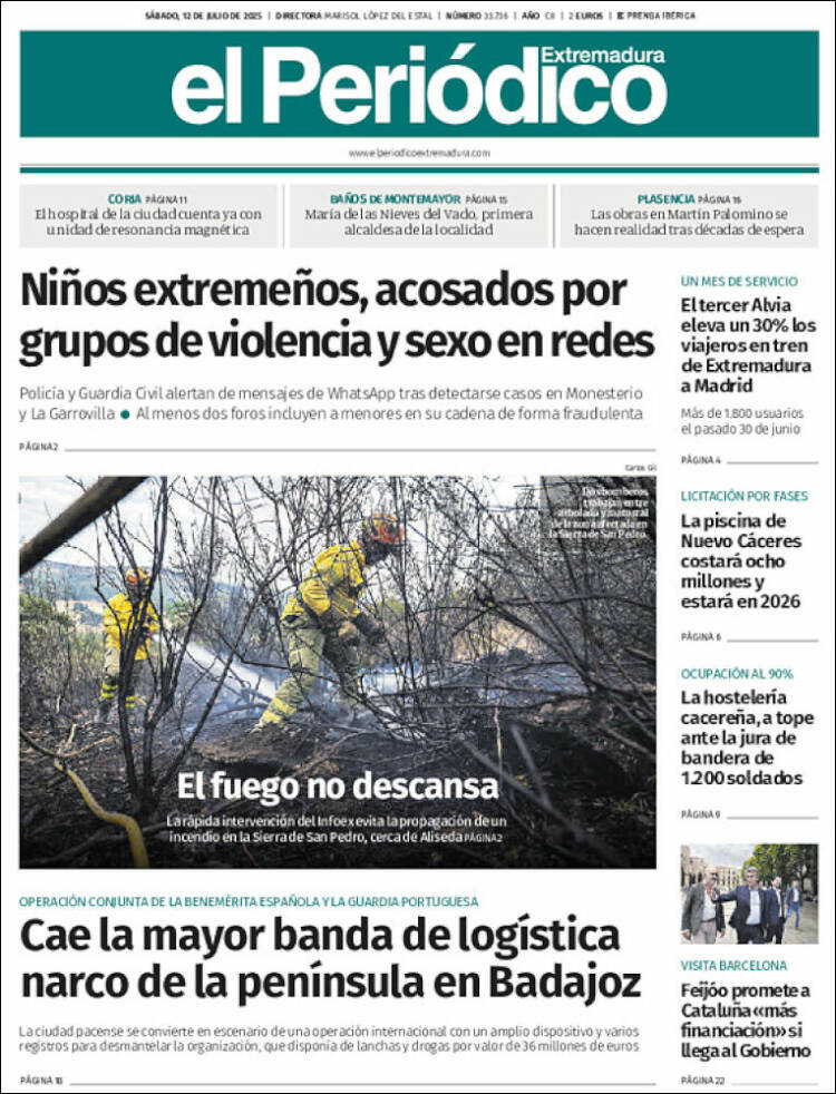 Portada de El Periódico de Extremadura (Spain)
