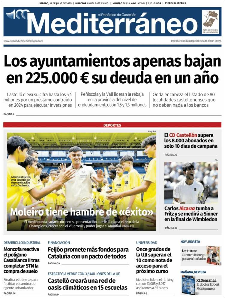 Portada de El Periódico Mediterraneo (Spain)