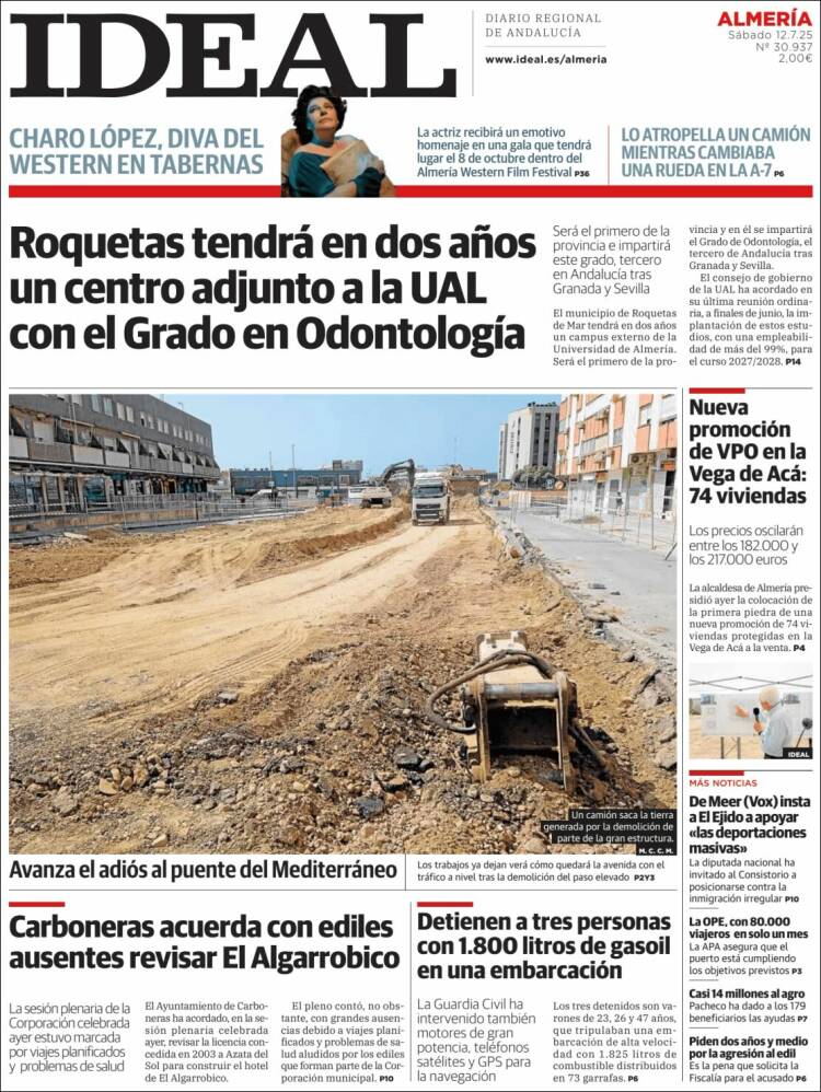 Portada de Ideal Almeria (Espagne)