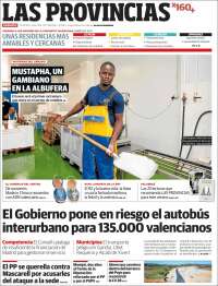 Portada de Las Provincias (Espagne)