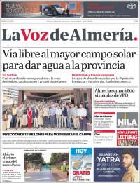 Portada de La Voz de Almería (Espagne)