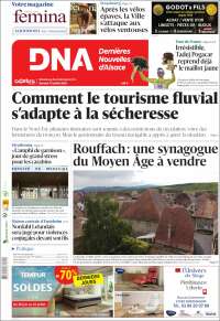 Portada de Les Dernières Nouvelles d'Alsace (France)