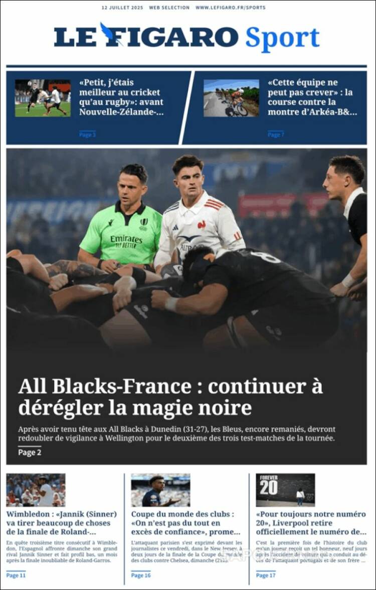 Portada de Le Figaro Sport (France)