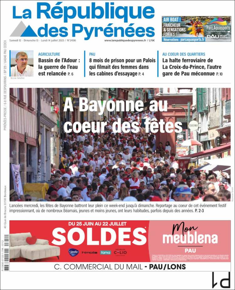 Portada de La République des Pyrénées (France)