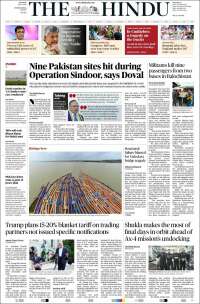 Portada de The Hindu (India)