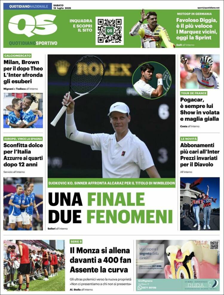 Portada de Quotidiano Sportivo (Italia)