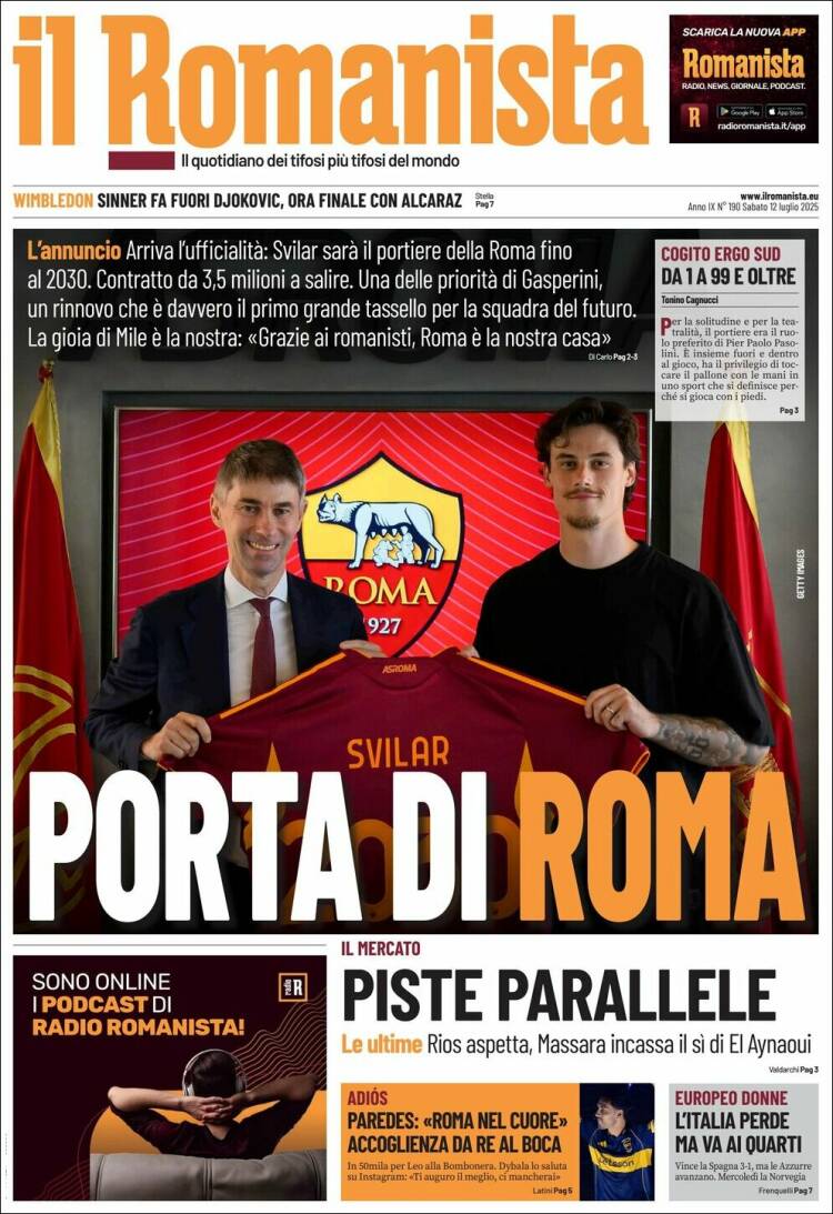 Portada de Romanista (Italia)