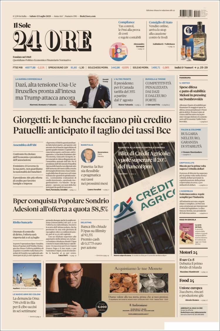 Portada de Il Sole 24 ORE (Italy)
