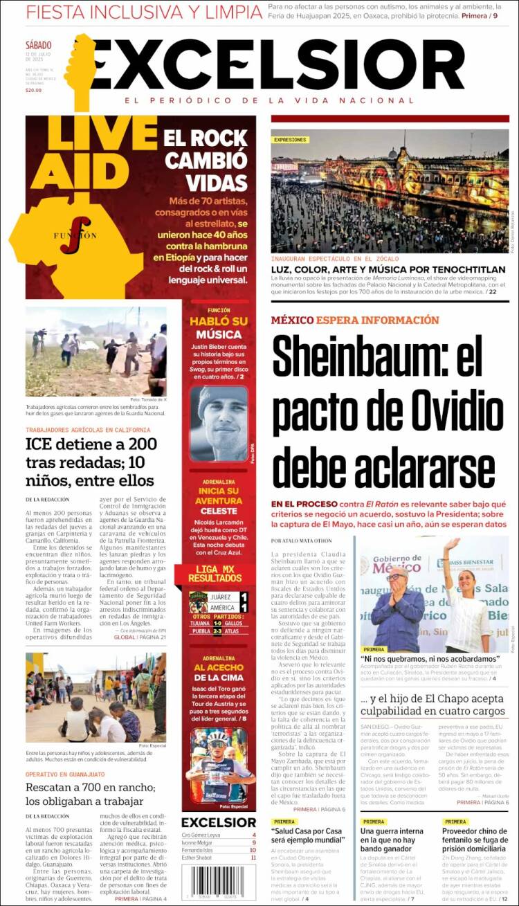 Portada de Excelsior (México)