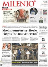 Portada de Milenio de Monterrey (Mexique)