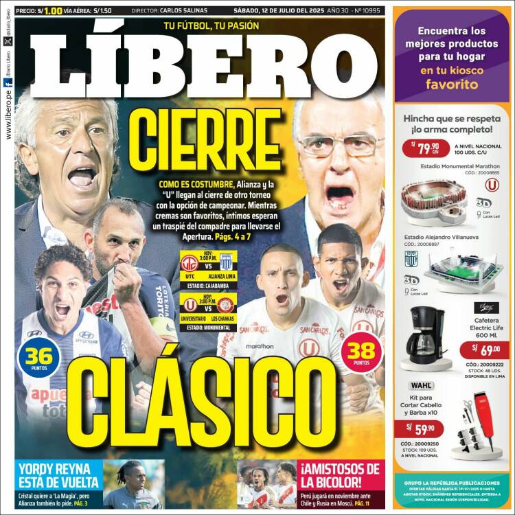 Portada de Líbero (Per&uacute;)