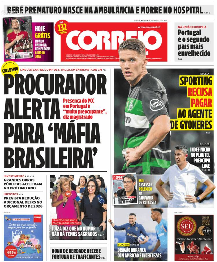 Portada de Correio da Manhã (Portugal)