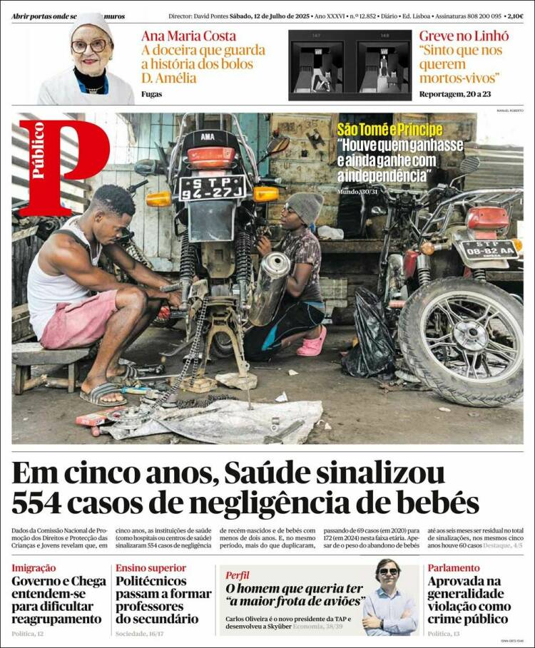 Portada de Público (Portugal)
