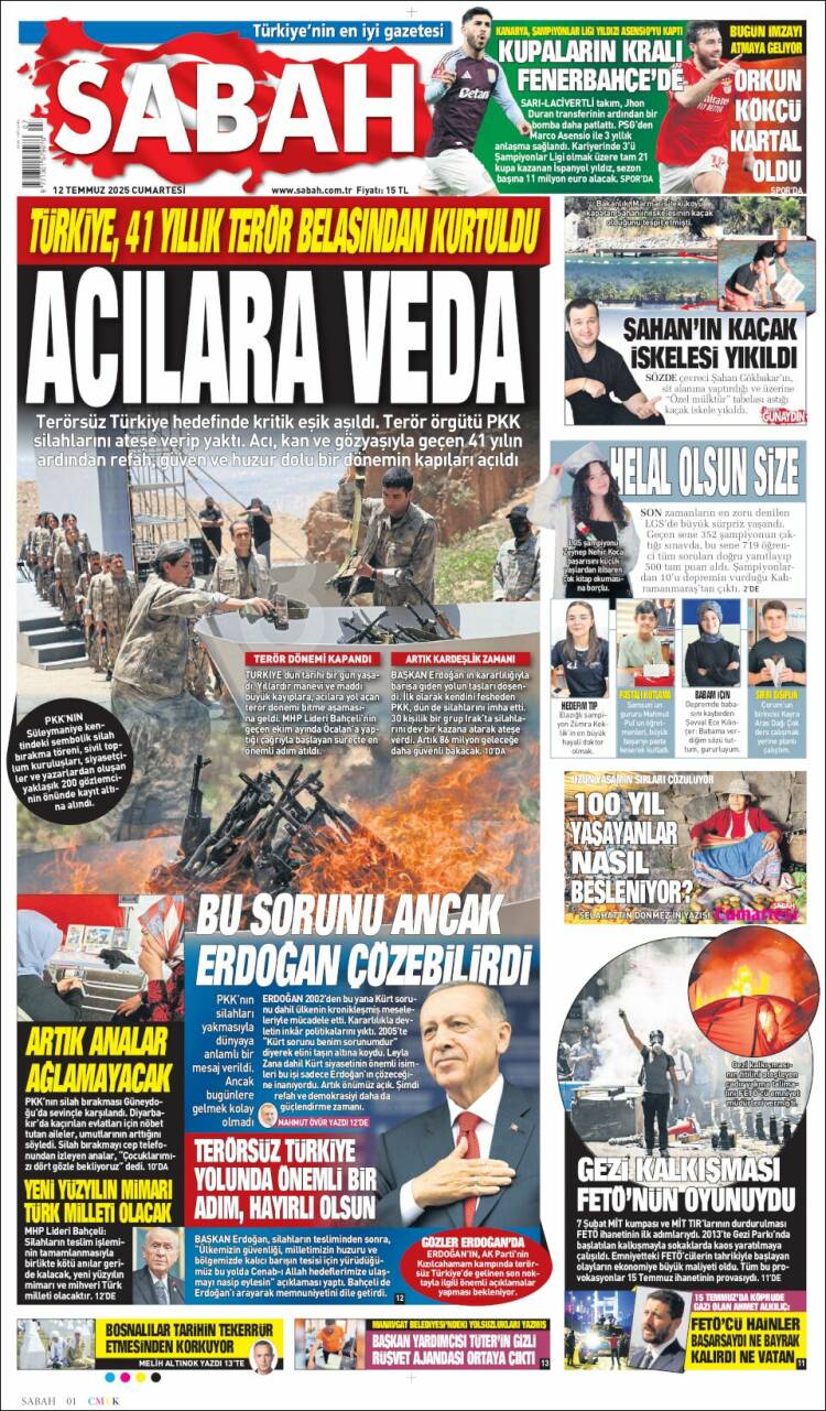 Portada de Sabah (Turkey)