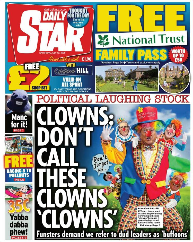 Portada de Daily Star (United Kingdom)