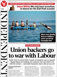 Portada de The Independent (United Kingdom)