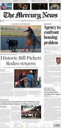 Portada de San Jose Mercury News (États-Unis)
