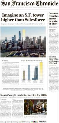 Portada de San Francisco Chronicle (États-Unis)